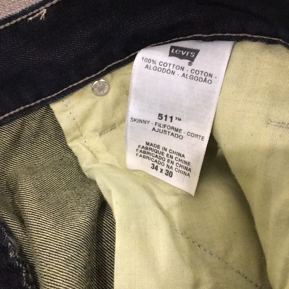 Levi’s Skinny Jeans 511.  34 X 30 - Picture 5 of 5